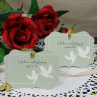 Personalized White Doves Wedding Favor Ornament
